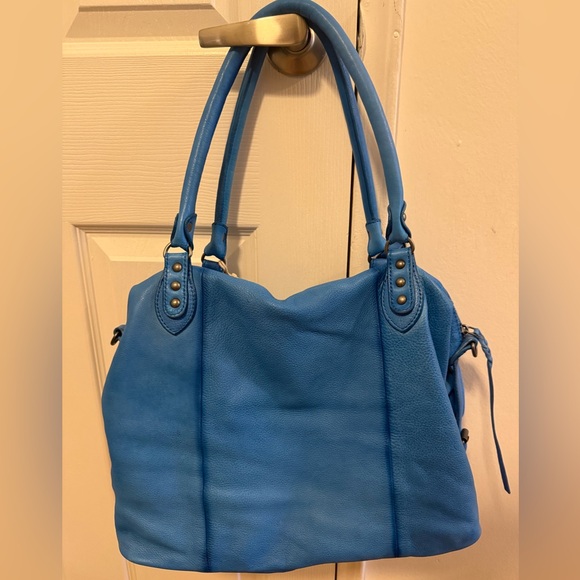 We The Free Emerson Leather Tote Bag - Sapphire Blue Free People - Picture 3 of 10